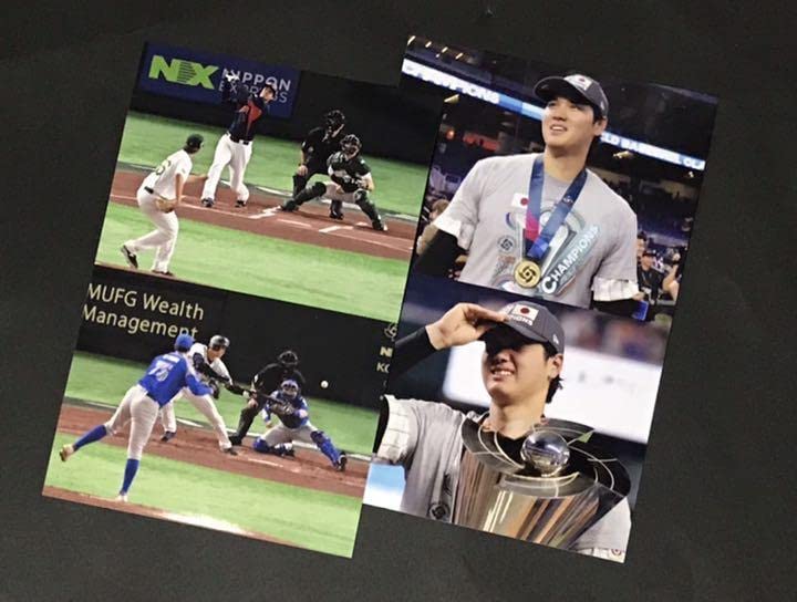 Amazon.co.jp: 祝WBC優勝大谷翔平 ブロマイド写真 KG版 4枚